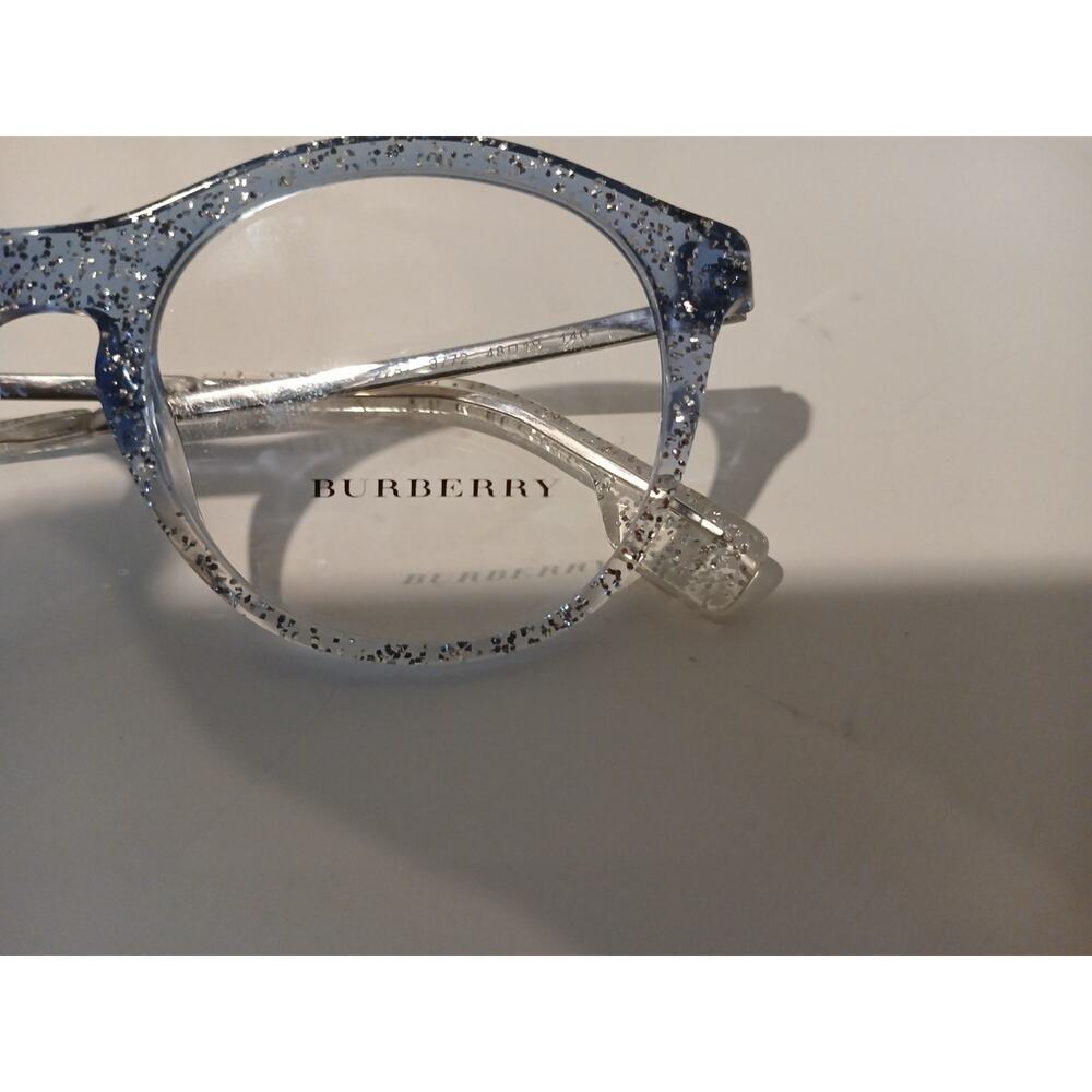 Burberry Designer Eyeglass Frames Blue Glitter with Demo Lens Small 48mm BE2287 - Picture 5 of 7